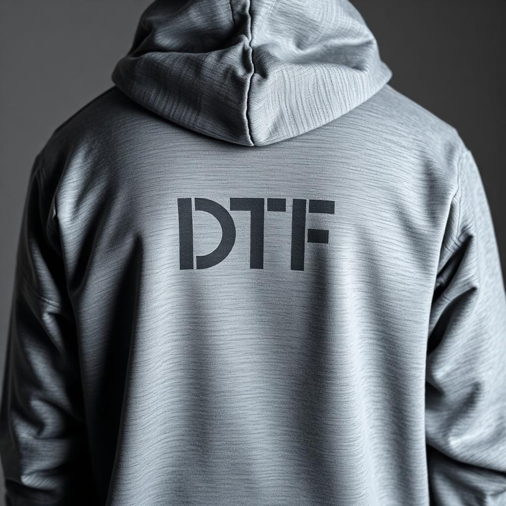 Hoodie back with crisp DTF print